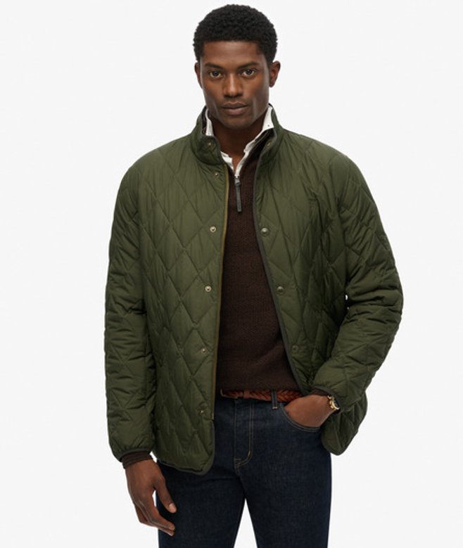 Superdry & Co Men’s Quilted Estate Jacket Green Surplus Goods Olive Green – Size: Xxl Superdry & Co Men’s Quilted Estate Jacket Green Surplus Goods Olive Green – Size: Xxl