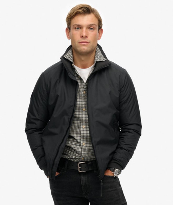 Superdry & Co Men’s City Harrington Jacket Navy Blue Graphite – Size: Superdry & Co Men’s City Harrington Jacket Navy Blue Graphite – Size: