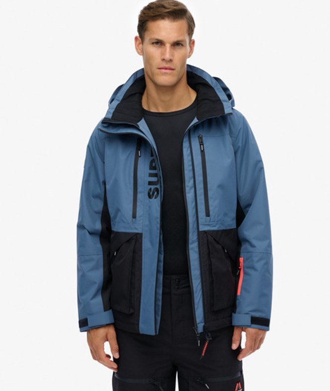 Superdry & Co Men’s Ultimate Freestyle Ski Jacket Blue Dry Slate Blue – Size: Superdry & Co Men’s Ultimate Freestyle Ski Jacket Blue Dry Slate Blue – Size: