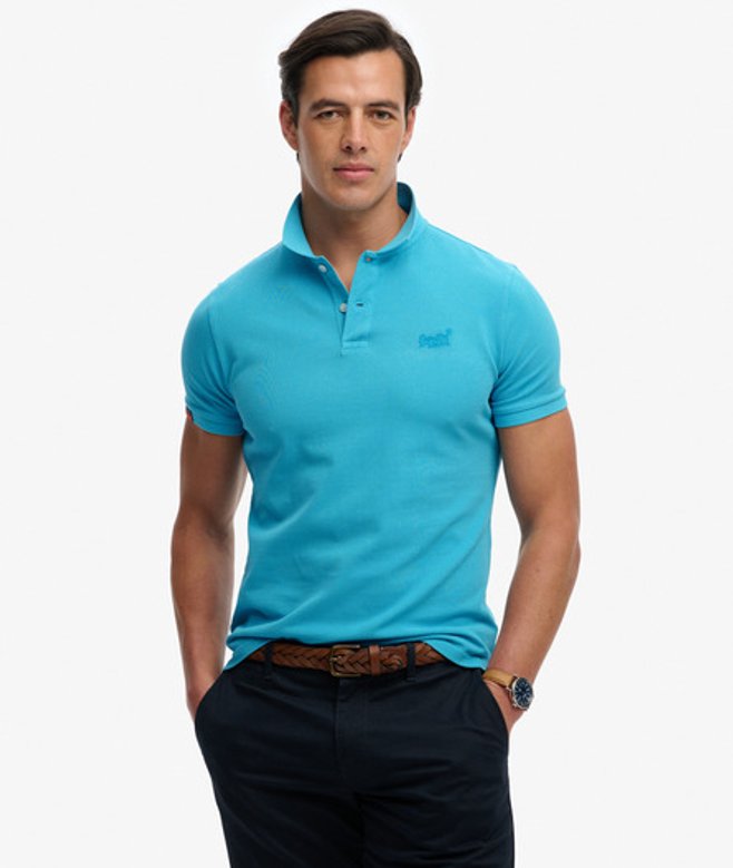 Superdry & Co Men’s Vintage Destroy Polo Shirt Blue Dano Blue – Size: