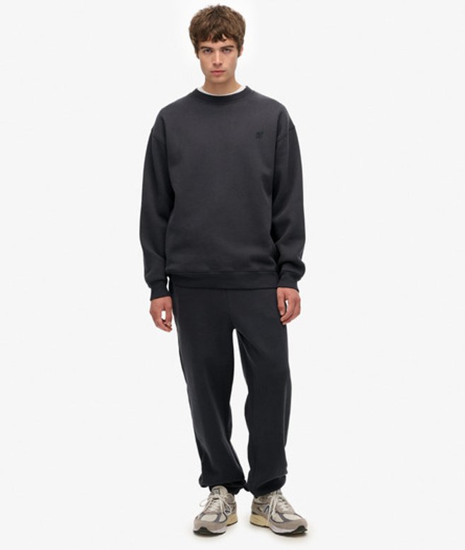 Superdry & Co Men’s Oversized Joggers Dark Grey Ebony – Size: Superdry & Co Men’s Oversized Joggers Dark Grey Ebony – Size: