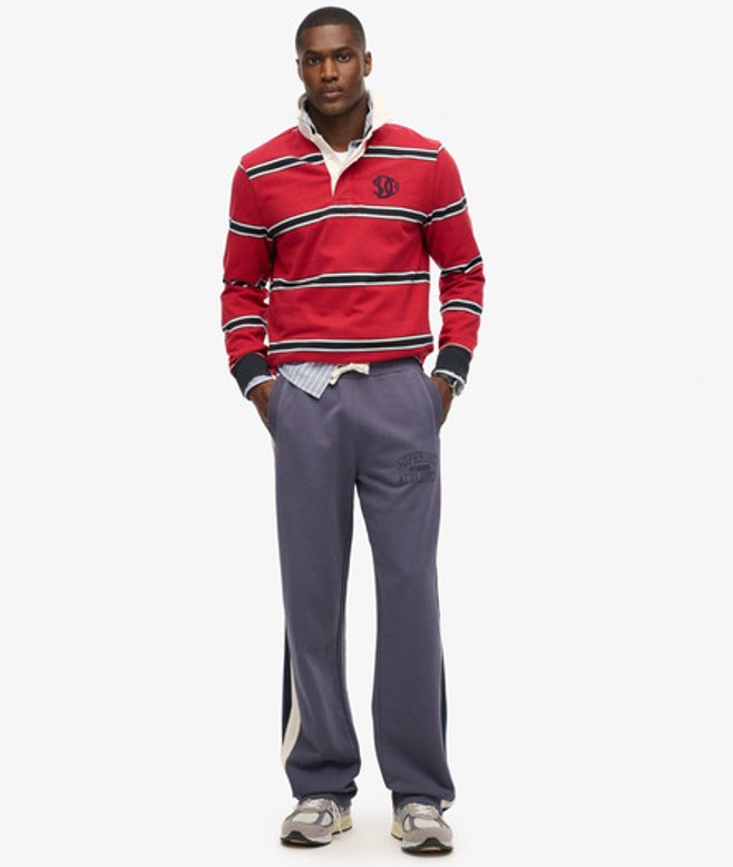 Superdry & Co Men’s Athletic Essentials Straight Joggers Purple Greystone – Size: Superdry & Co Men’s Athletic Essentials Straight Joggers Purple Greystone – Size: