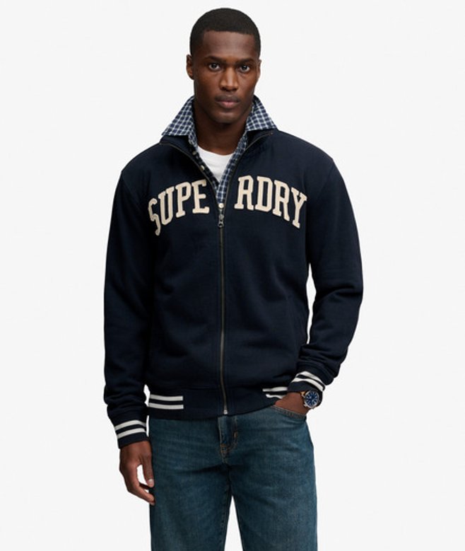 Superdry & Co Men’s Vintage Athletic Track Jacket Navy Eclipse Navy – Size: