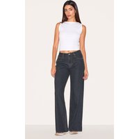 Navy Low Rise Baggy Pinstripe Jeans
