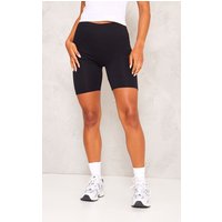 Black Basic Cotton Blend Cycle Shorts