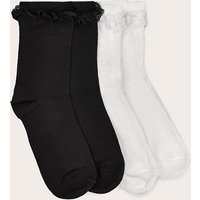 Black & White Lace Frill Pack Socks Black & White Lace Frill Pack Socks