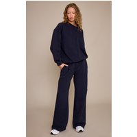 Navy Acid Washed Wide Leg Joggers Navy Acid Washed Wide Leg Joggers