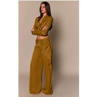 Chartreuse Twist Detail Trousers
