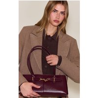 Burgundy Soft PU Shoulder Bag
