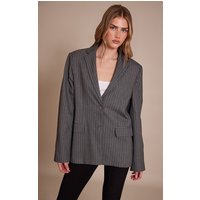 Grey Pinstripe Boyfriend Premium Blazer Grey Pinstripe Boyfriend Premium Blazer