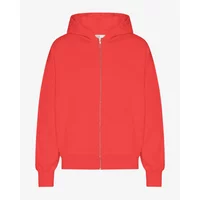 Oversized full zip hoodie Colorful Standard Organic Red Tangerine