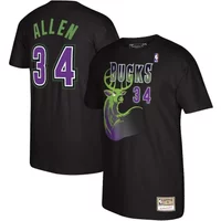 shirt Milwaukee Bucks NBA Script N&N Bucks Ray Allen shirt Milwaukee Bucks NBA Script N&N Bucks Ray Allen