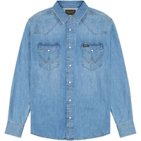 Denim shirt Wrangler Western Mid Light Whash Denim shirt Wrangler Western Mid Light Whash