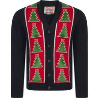 Cardigans Men’s Osier Christmas Tree Pattern Novelty Knitted Christmas Cardigan in Ink – Merry Christmas Cardigans Men’s Osier Christmas Tree Pattern Novelty Knitted Christmas Cardigan in Ink – Merry Christmas