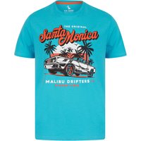 Shirts Malibu Drifters Motif Cotton Jersey Shirt in Blue Atoll – South Shore
