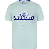 Shirts Cyprus Motif Cotton Jersey Crew Neck Shirt in Ice Water
