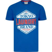 Shirts Barton Motif Cotton Jersey Crew Neck Shirt in Snorkel Blue Shirts Barton Motif Cotton Jersey Crew Neck Shirt in Snorkel Blue