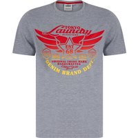 Shirts Westwood Gradient Print Motif Cotton Jersey Crew Neck Shirt in Light Grey Marl