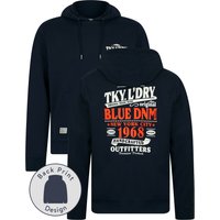 Hoodies Sweatshirts Marland Graphic Motif Brushback Fleece Pullover Hoodie with Back Print in Sky Captain Navy Hoodies Sweatshirts Marland Graphic Motif Brushback Fleece Pullover Hoodie with Back Print in Sky Captain Navy