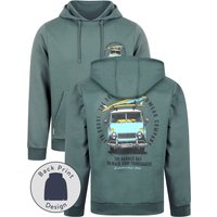 Hoodies Sweatshirts Gerrard Graphic Motif Brushback Fleece Pullover Hoodie with Back Print in Cool Grey – South Shore