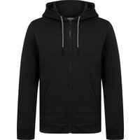 Hoodies Sweatshirts Emund Plain Brushback Fleece Zip Through Hoodie in Jet Black Hoodies Sweatshirts Emund Plain Brushback Fleece Zip Through Hoodie in Jet Black