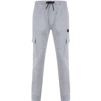 Sweatpants Veyle Multi-Pocket Cargo Style Cuffed Joggers in Light Grey Marl Sweatpants Veyle Multi-Pocket Cargo Style Cuffed Joggers in Light Grey Marl