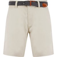 Shorts Gustavo Cotton Twill Chino Shorts with Woven Belt in Moonstruck