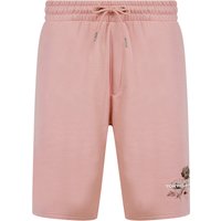Jogger Shorts Redact Graphic Motif Brushback Fleece Jogger Shorts in Zephyr Rose