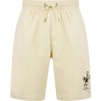 Jogger Shorts Tavon Graphic Motif Brushback Fleece Jogger Shorts in Summer Sand