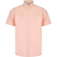 Shirts Elbury Short Sleeve Cotton Twill Button Down Collar Shirt in Blushing Rose Shirts Elbury Short Sleeve Cotton Twill Button Down Collar Shirt in Blushing Rose