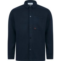 Shirts Commander Brushback Fleece Overshirt Jacket in Sky Captain Navy