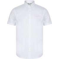 Shirts Elbury Short Sleeve Cotton Twill Shirt Button Down Collar in Bright White Shirts Elbury Short Sleeve Cotton Twill Shirt Button Down Collar in Bright White