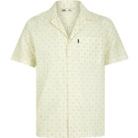 Shirts Bastien Lightweight Cotton Short Sleeve Cuban Collar Summer Shirt in Snow White