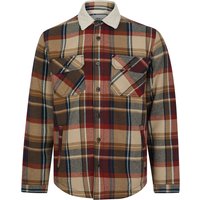Shirts Broch Sherpa Fleece Lined Checked Flannel Cotton Overshirt Jacket in Silver Mink Shirts Broch Sherpa Fleece Lined Checked Flannel Cotton Overshirt Jacket in Silver Mink