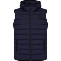 Coats Jackets Tamaki Quilted Puffer Gilet with Hood in Sky Captain Navy
