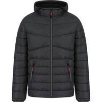 Coats Jackets Teddington Quilted Puffer Jacket with Hood in Grey Active Tech