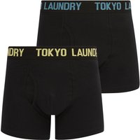 Mens Underwear Keamon Pack Boxer Shorts Set in Azure Blue Sunshine