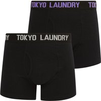Mens Underwear Dinero Pack Boxer Shorts Set in Dahlia Purple Light Grey Marl