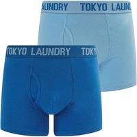 Mens Underwear Whiston Pack Boxer Shorts Set in Frozen Fjord Nebulas Blue