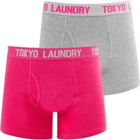 Mens Underwear Daley Pack Boxer Shorts Set in Light Grey Marl Fuchsia Pink Mens Underwear Daley Pack Boxer Shorts Set in Light Grey Marl Fuchsia Pink