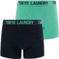 Mens Underwear Daley Pack Boxer Shorts Set in Pool Blue Sky Captain Navy