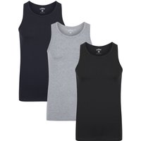 Pack Vests Albacore -Pack Jersey Cotton Sleeveless Vest Tops in Sky Captain Navy Light Grey Marl Jet Black Pack Vests Albacore -Pack Jersey Cotton Sleeveless Vest Tops in Sky Captain Navy Light Grey Marl Jet Black