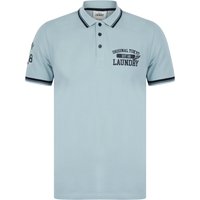 Polo Shirts Fotos Cotton Pique Polo Shirt in Celestial Blue Polo Shirts Fotos Cotton Pique Polo Shirt in Celestial Blue