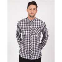 Shirts Bridlington Checked Cotton Long Sleeve Shirt In Dark Denim