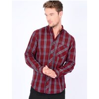 Shirts Landry Checked Cotton Shirt in Oxblood Shirts Landry Checked Cotton Shirt in Oxblood