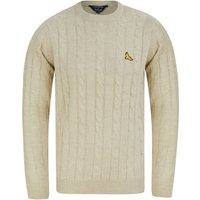 Jumpers Murph Cable Knit Crew Neck Jumper in Oatgrey Marl – Kensington Eastside