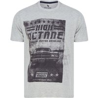 Shirts High Octane Motif Cotton Jersey Shirt in Light Grey Marl – South Shore Shirts High Octane Motif Cotton Jersey Shirt in Light Grey Marl – South Shore