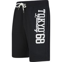Jogger Shorts Script Motif Brushback Fleece Jogger Shorts in Pirate Black Jogger Shorts Script Motif Brushback Fleece Jogger Shorts in Pirate Black