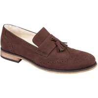 Shoes Seville Suede Brogue Loafers with Tassel Detail in Dark Brown Shoes Seville Suede Brogue Loafers with Tassel Detail in Dark Brown