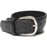 Accessory Mens Saul Mock Croc Embossed Leather Belt in Black X ” – “
